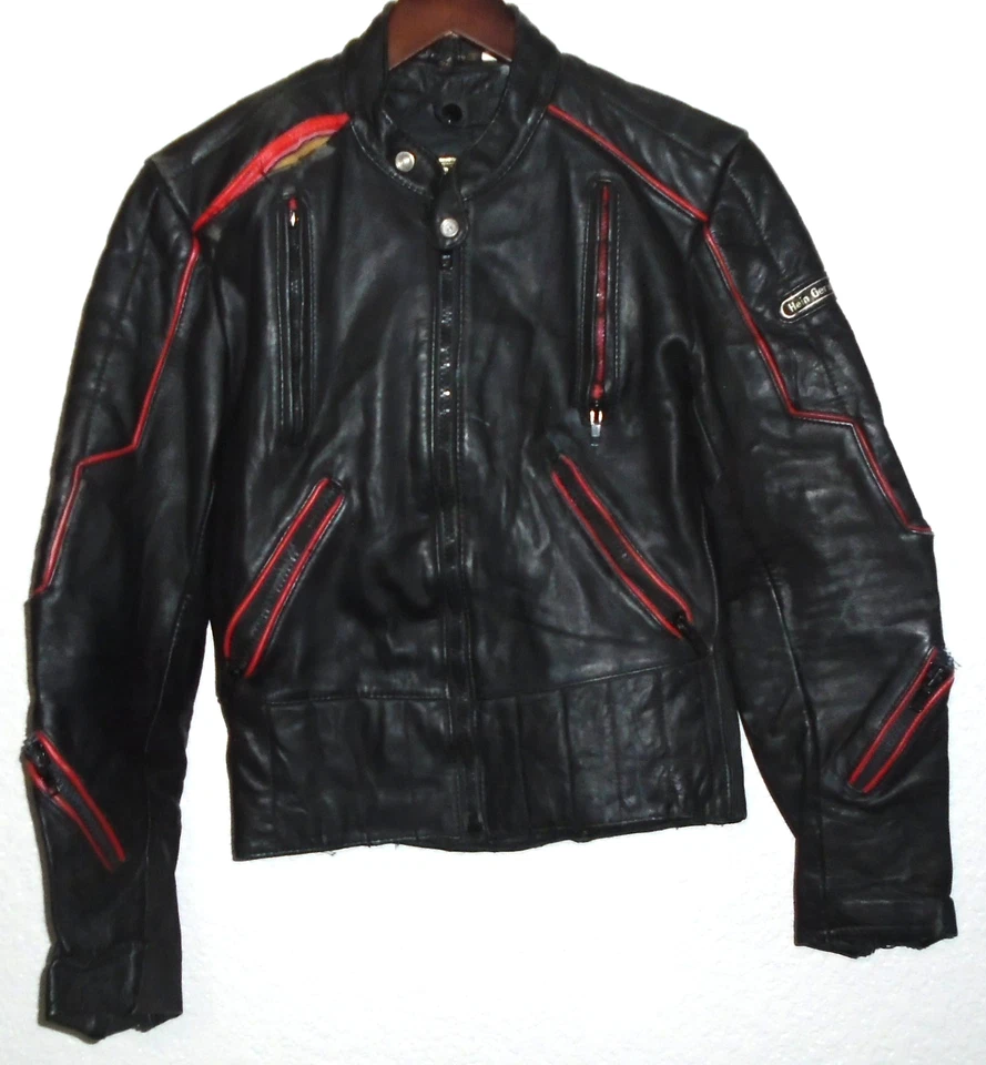 JAQUETA DE MOTOCICLETA vintage HEIN GERICKE KW11 couro tamanho 36 - Imagem 1 de 4