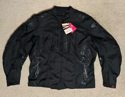 JOE ROCKET Womens JACKET Diva 2 Motorcycle full zip NEW Size LARGE Black Biker - Image 1 of 4