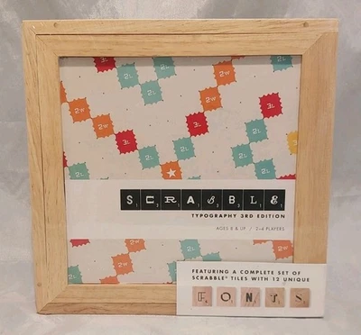 Scrabble Typography 3rd Edition Hasbro by Andrew Capener - New and Sealed  - Image 1 of 4