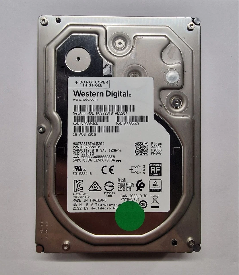Western Digital Hard Disk Interno 8TB 3.5” SAS 12GB/S - Immagine 1 di 2