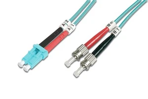 DIGITUS DK-2531-02/3 – Glasfaserkabel OM3 – 2 m – LC zu ST – Duplex LWL Kabel – - Photo 1/5