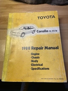 Toyota Corolla FX/FX16 1988 Repair Manual RM069U - Picture 1 of 8