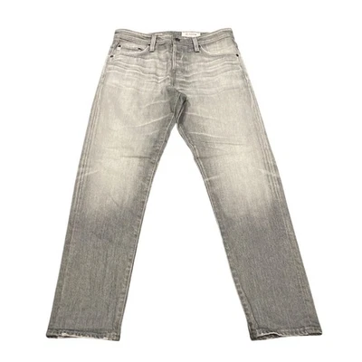 NWOT AG-ED Denim 32x30 The Sayre Drop-Rise Tapered Jean Gray Stretch Button Fly - Image 1 of 4