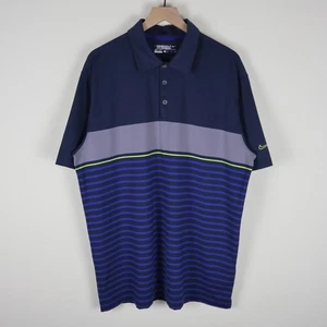 Nike Golf Tour Performance Dri Fit Polo a Rayas Azul Marino Gris XL 25x31.5 - Imagen 1 de 17