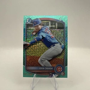 Juan Cabada 2025 Bowman Chrome Mega Aqua Mojo Refractor 147/299 BCP-207 - Picture 1 of 2
