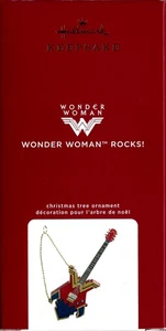 WONDER WOMAN ROCKS! 2020 HALLMARK MAGIC KEEPSAKE ORNAMENT NEW - Picture 1 of 3