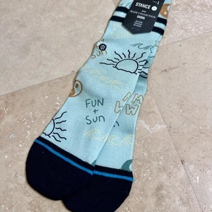 Stance Wade Collection “Fun + Sun” Crew Socks Youth L (3–5.5) New with Tags - Picture 1 of 5