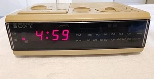 Vintage Sony Dream Machine 1980's ICF-C3W Digital Clock Radio FM/AM Beige Tested - Picture 1 of 5