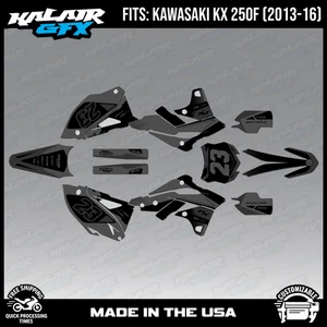 Graphics Kit for Kawasaki KX250F (2013-2016) KX 250F Evader Series - Smoke - Picture 1 of 4