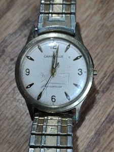 Vintage Men Caravelle M4 Dial Gold Manual Wind For Parts/Repair 34mm 1964 Swiss - Picture 1 of 5
