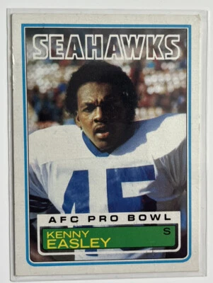 1983 Topps Kenny Easley #384 Rookie Card RC HOF Seattle Seahawks Football - Image 1 of 2