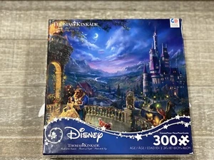 Thomas Kinkade Disney Puzzle Beauty and the Beast 300 pc Dancing In Moonlight 🧩 - Picture 1 of 5