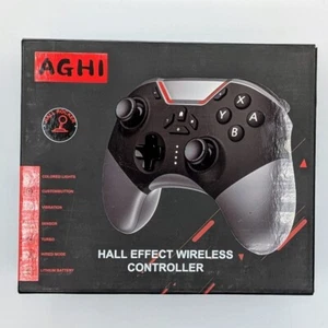 Aghi Hall Effect Wireless Controller-Android. iPhone, PC, Switch - Black/Silver - Picture 1 of 8