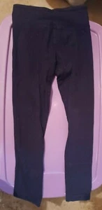 Girls Justice Solid Black Yoga Pants Size 8 - Picture 1 of 2