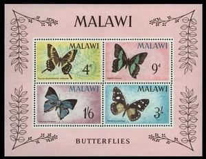 Malawi 1966 - Mi-n.o bloque 5 ** - Estampillada sin montar o nunca montada - Mariposas / Mariposas - Imagen 1 de 1