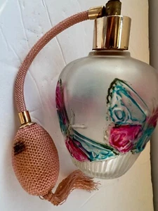 BOTELLA DE PERFUME MARIPOSA VIDRIO IGLESIA DE COLECCIÓN - Imagen 1 de 9
