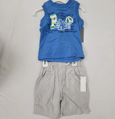 Kenneth Cole Reaction Bebé Niño Conjunto Camisa Pantalones Cortos Nuevo PAZ 24 M Meses $38. Foto 1 de 4