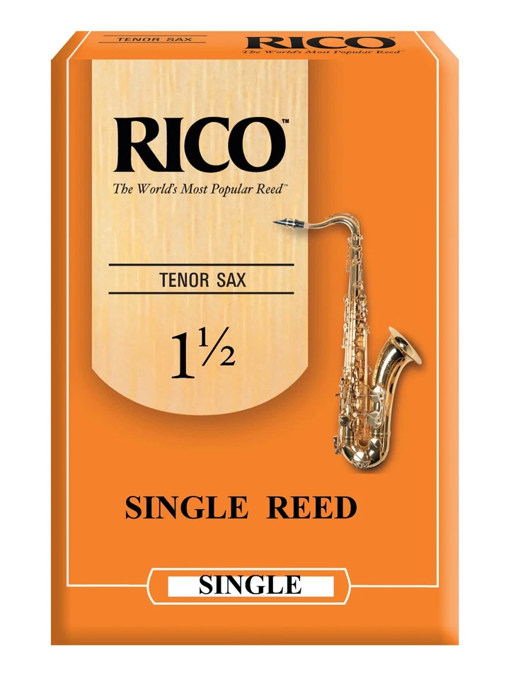 Rico Tenor Orange Saxophone Single Reed Strengths 3 or 3.5 Free Del