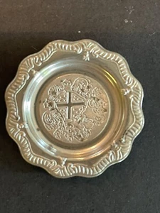 Dollhouse miniature vintage sterling silver Britannia Standard plate,  1:12 - Picture 1 of 3