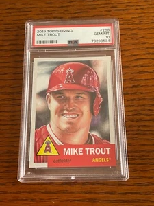 2019 Topps Living Set Mike Trout #200 PSA 10 Los Angeles Angels GEM MINT - Picture 1 of 2