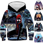 Kid Boys 3D Spiderman Print Hoodies Long Sleeve Hooded Sweatshirt Pullover Tops∝
