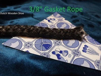 ESTUFA NEGRA DE 15 PIES SELLO DE VIDRIO JUNTA DE CUERDA DE 3/8" ESTUFA DE PELLETS DE CARBÓN DE MADERA 3/8 Foto 1 de 2