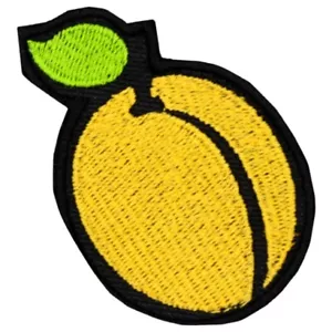 Lindo parche bordado melocotón fruta comida moda estilo niña - Imagen 1 de 1