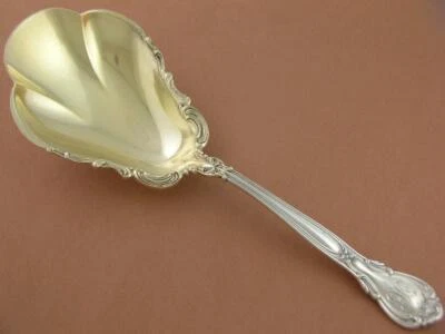 Cuchara para servir bayas Gorham esterlina rara CHANTILLY 1895 con tazón de desplazamiento Foto 1 de 4