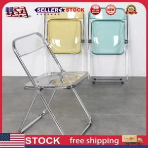 Acrylic Transparent Folding Chairs for Living Room Office Waiting Room & Party - Picture 1 of 18