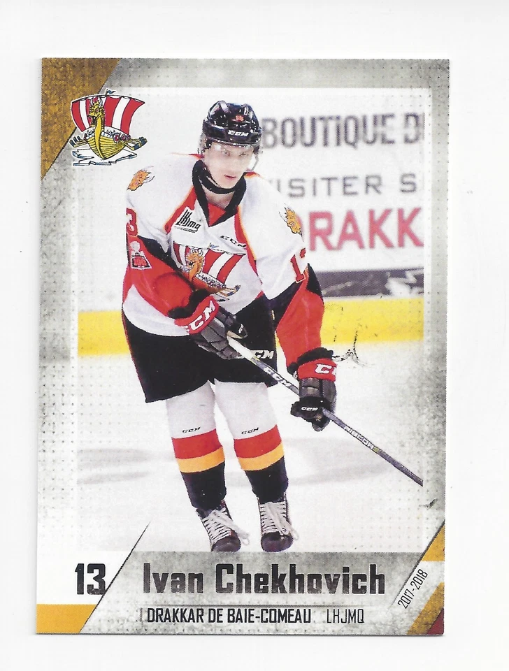 2017-18 Baie-Comeau Drakkar (QMJHL) Ivan Chekhovich (San Jose Sharks) - Image 1 of 1