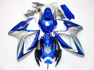 Fit for 2006 2007 GSXR600 GSXR750 Blue Silver ABS Injection Bodywork Fairing Kit - Picture 1 of 8