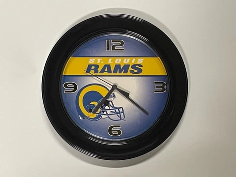 Vintage St. Louis Rams Logo Team NFL Circular Round Wall Clock Cover