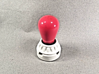 ANTIQUE LIGHT BULB- General Electric - S14, 10 Watt, RED Light Bulb (w/o socket) - Image 1 of 2