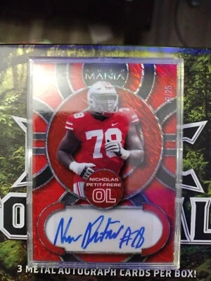 NICHOLAS PETIT-FRERE RC AUTO 2022 Wild Card Auto Mania Red 19/25ROOKIE Titans - Image 1 of 2