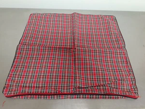 Funda de almohada vintage con cremallera a cuadros roja y negra Ralph Lauren Boulevard 18x18 - Imagen 1 de 6