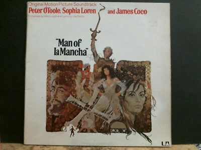 MAN OF LA MANCHA  Original Soundtrack  LP   Peter O'Toole, Sophia Loren  1972   - Image 1 of 4