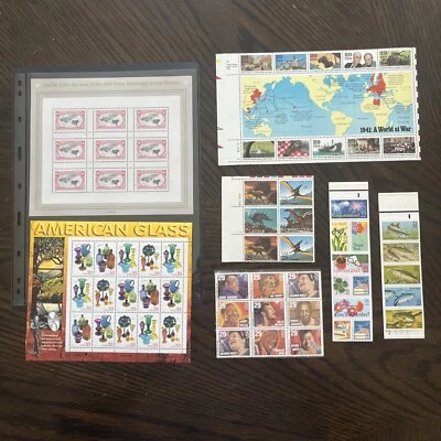 USPS Stamp Sheets Lot 6 1980’s-1990’s Re-issue Of 1898 Vintage - Image 1 of 4