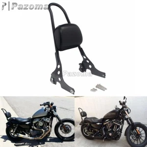 Detachable Passenger Sissy Bar Backrest Pad For Harley Sportster XL883 2004-2021 - Picture 1 of 10