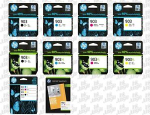 HP 903 903XL Black Cyan Magenta Yellow Ink Cartridges For OfficeJet 6960 Printer