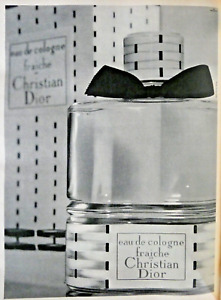 PUBLICITÉ DE PRESSE 1957 EAU DE COLOGNE FRAICHE CHRISTIAN DIOR