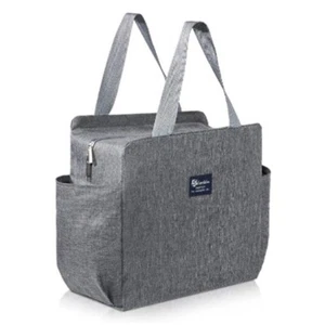 Insulated Lunch Bag with Dual Side Pockets Thermal Lunch Tote Bag Women Men6598 - Picture 1 of 9