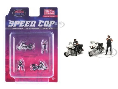 JUEGO DE 4 FIGURAS DIECAST "SPEED COP" ESCALA 1/64 DE AMERICAN DIORAMA 64530MJ Foto 1 de 3