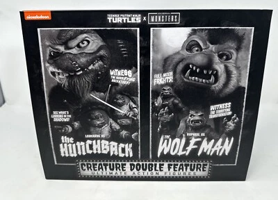 NECA Universal Monsters TMNT Leonardo como jorobado y Rafael como el hombre lobo Foto 1 de 4
