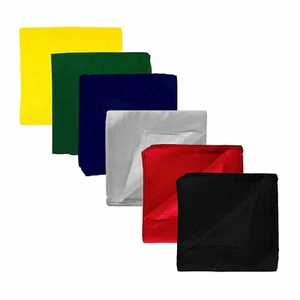  X-Large Cotton Non Fading Solid Colors Bandanas 27 x 27 Inch - Picture 1 of 32