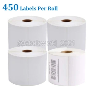 Etiquetas de envío térmico directo 450 por rollo de 4" x 6" para Zebra 2844 ZP450 Eltron - Imagen 1 de 6