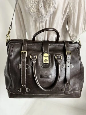 COLE HAAN Bolsa de Ombro com Armação de Couro Marrom Unissex MSRP $695 - Imagem 1 de 4