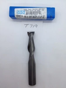 1 NEW SGS 1/2" DIAMETER CARBIDE WOOD ROUTER. 2 FLUTE. UP CUT. USA MADE (T719) - Picture 1 of 3