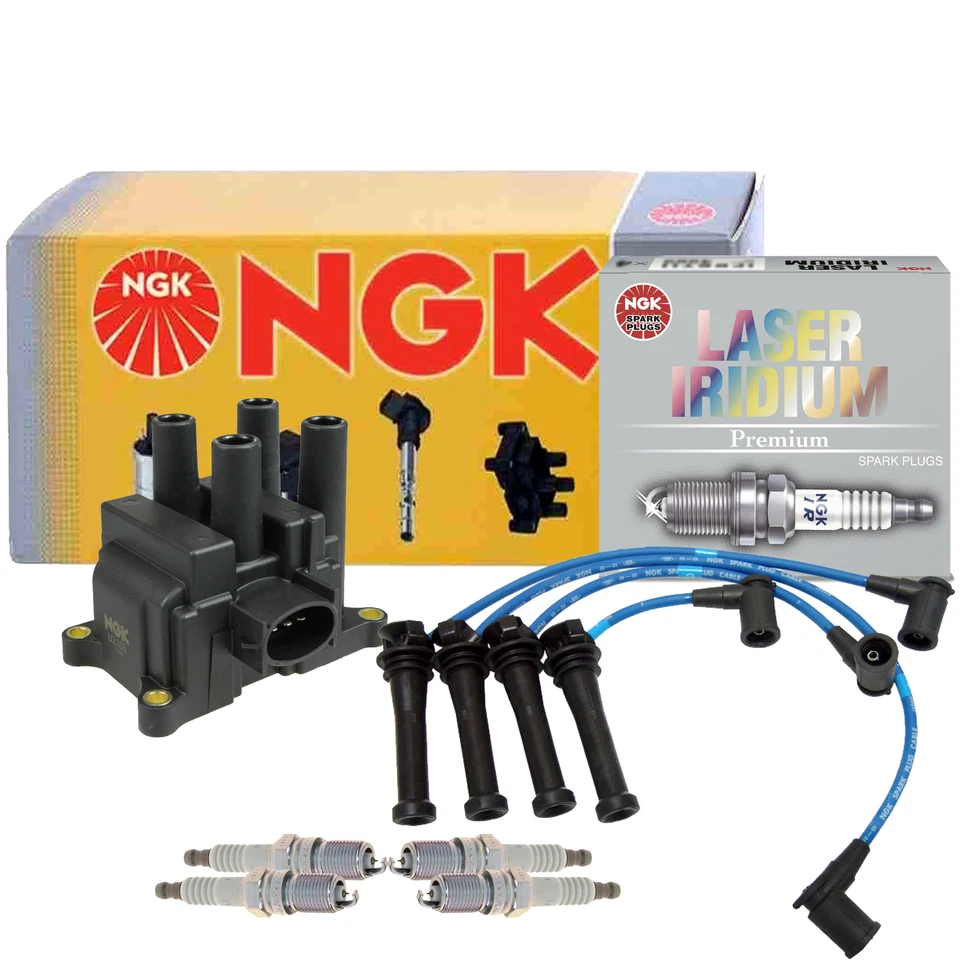 NGK DIS点火线圈线和4个激光铱火花塞套件适用于马自达6 2.3 L4 — 第 1/1 张图片
