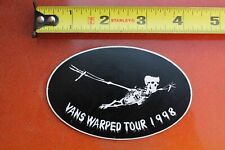 AUTOCOLLANT VANS Warped Tour 1998 squelette punk rock parachutisme vintage skateboard