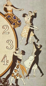 Antique Sheet Music Ukulele Tab "Midnight Waltz" Art Nouveau 1925 - Picture 1 of 6